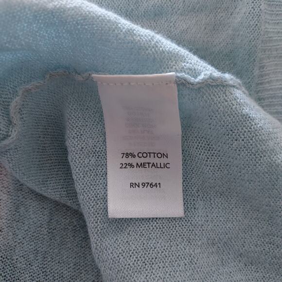 J. Jill Baby Blue Zip Cardigan Size M - Picture 9 of 9